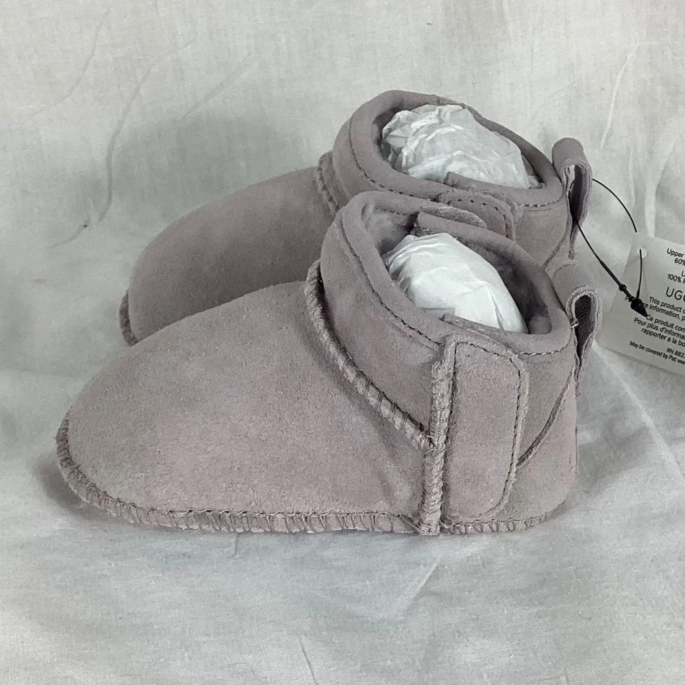 Ugg I Baby Classic Ultra Mini Suede Boots Booties Size 02/03 Light Purple New